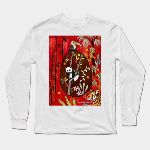 Panda Egg Long Sleeve T-Shirt by MagaliModoux